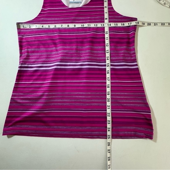 Columbia Omni-Wick Advanced Evaporation Pink Striped Work Out Tank Top Medium - Picture 4 of 6